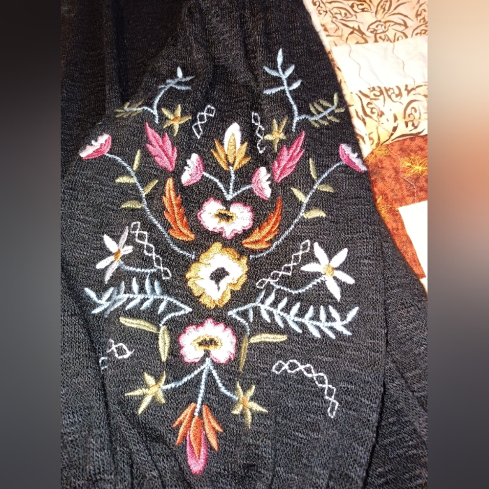 Black Knit Cardigan - Picture 3 of 3